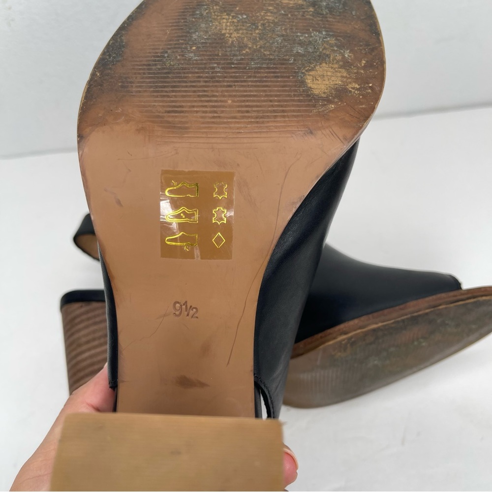 Madewell The Cary Sandal In Leather Open-Toe Heel Booties Size 9.5 - Picture 12 of 15
